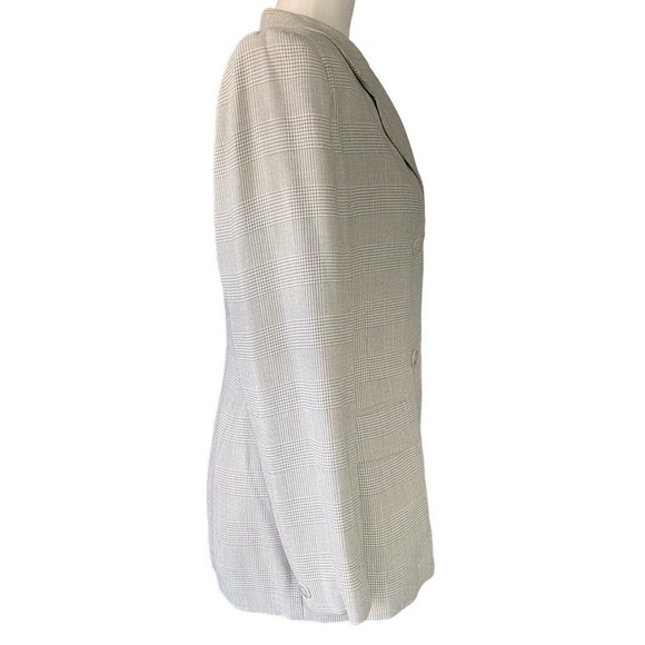 Jones New York Women’s Double Breasted Suit Jacket Coat Gray Plaid Size 10 New - Picture 5 of 10